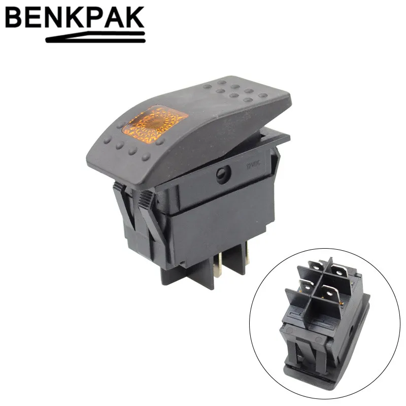 Водонепроницаемый 12V 220V 20A кнопочный переключатель ВКЛ/ВЫКЛ 4 Pin