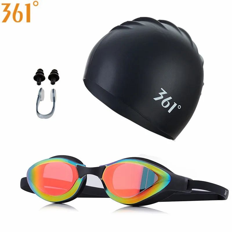 SLY196033-2 black 1 361, профессиональные очки для плавания, для взрослых, для бассейна, тонированные, много цветов, для плавания, очки, силиконовые, для плавания, для мужчин и женщин, анти-УФ, очки для плавания - Цвет: SLY196033-2 black 1