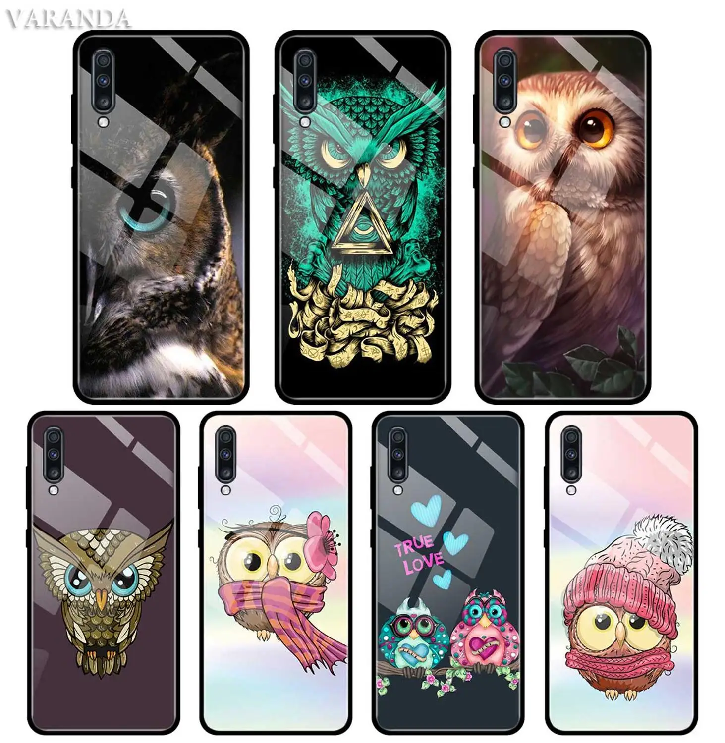 Чехол для телефона с милыми мультяшными животными Сова Samsung A50 A40 A70 A71 A51 A30 A10 A10S A20S