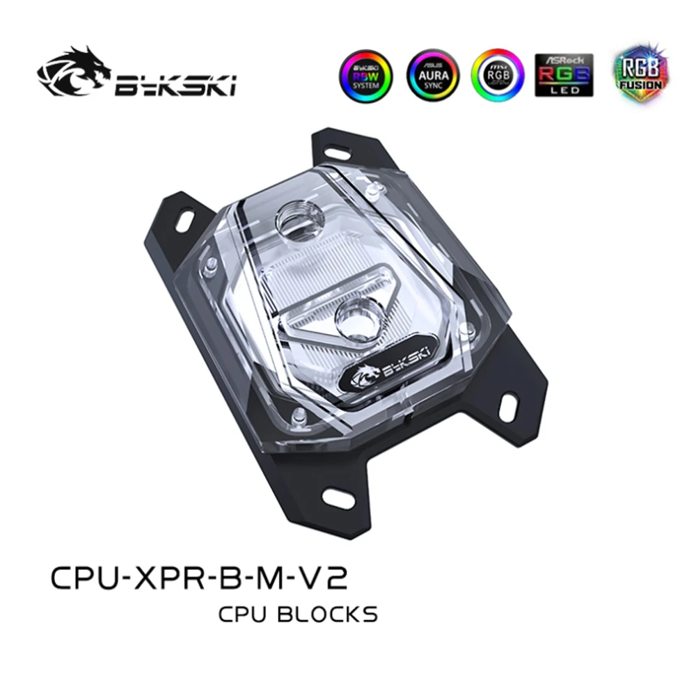 Bykski AMD CPU Water Block Copper Transperant For Ryzen7/5/3 AM4/3+/3/2+/2 FM2+/FM2/FM1 Cooler RGB 12V/5V MOD CPU-XPR-B-M-V2 | Компьютеры