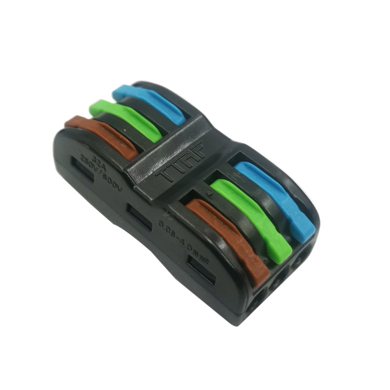 SPL-3E PCT-222 412/413/414 Wo компактный проводной соединитель проводник клеммный блок с рычагом 415-0,08 мм2 SPL-2/3 LSA-1/5 Go - Цвет: SPL-3E