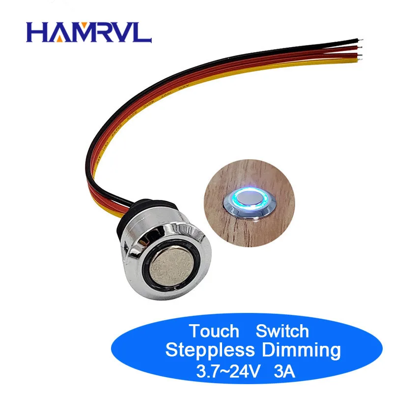 

100pcs Led Dimmer 12v Touch Switches Stepless Dimmable Brightness Controller For LED Strip Light DC 5V -24V Light Wholesale