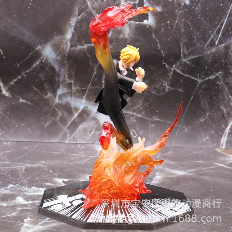 Экшн фигурка OP Sanji модная Аниме Фигурка Vinsmoke черная нога дьябля Джамбе Боевая