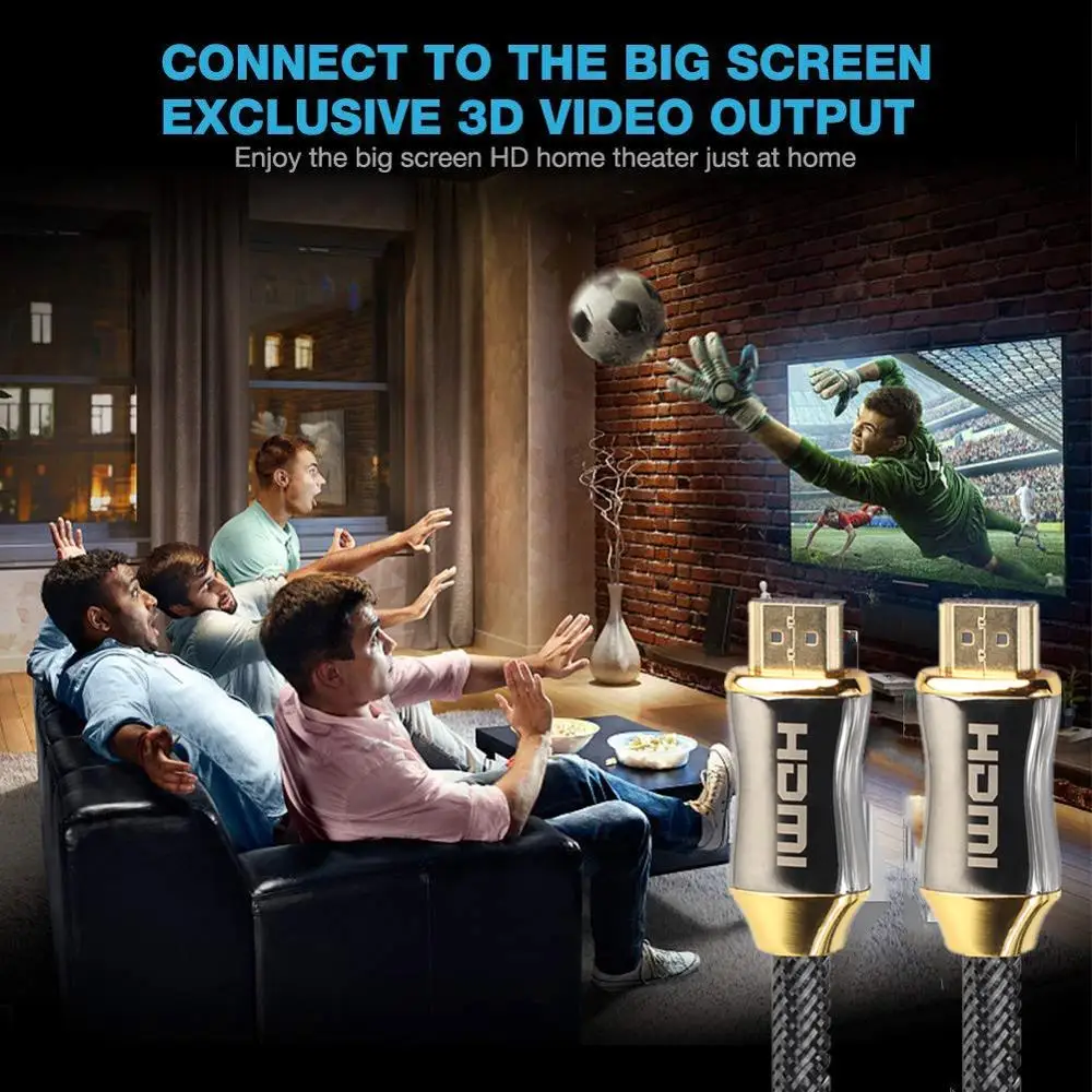 4K 60 Гц HDMI-совместимый кабель высокоскоростной 2 0 позолоченный Соединительный