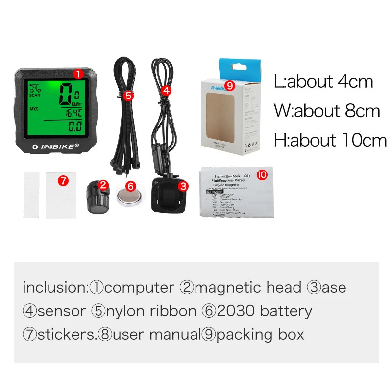 

INBIKE Wired Bicycle Computer Waterproof Cycling Speedometer With LCD Display Bicycle Mount Gps Cyclocomputer Bike Accessories