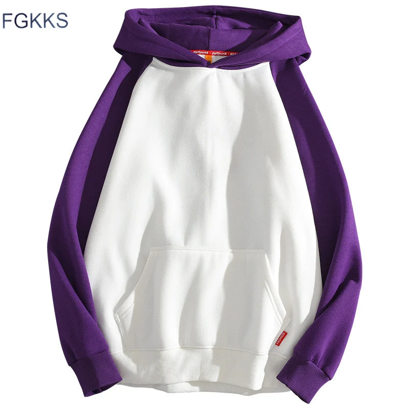 FGKKS мужские толстовки новинка с капюшоном брендовые сшитые толстовка высокое