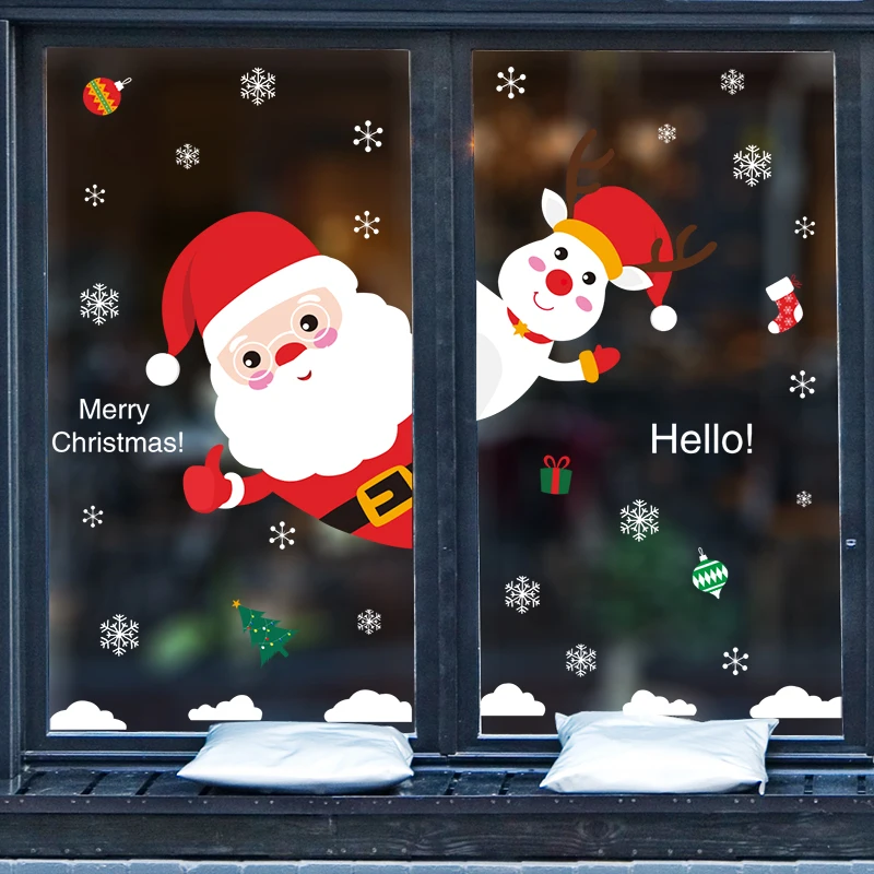 

Christmas Festival Wall Stickers DIY Santa Claus Wall Decals for Parlour Dormitory Kids Bedroom Decoration