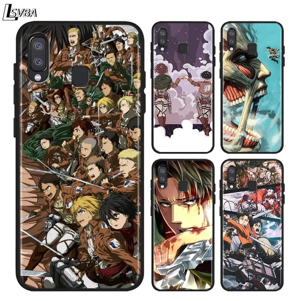 

Anime attack on Titan Shockproof Phone Case for Samsung Galaxy A90 A80 A70S A60 A50S A40 A20E A20 A10S Soft Black Cover