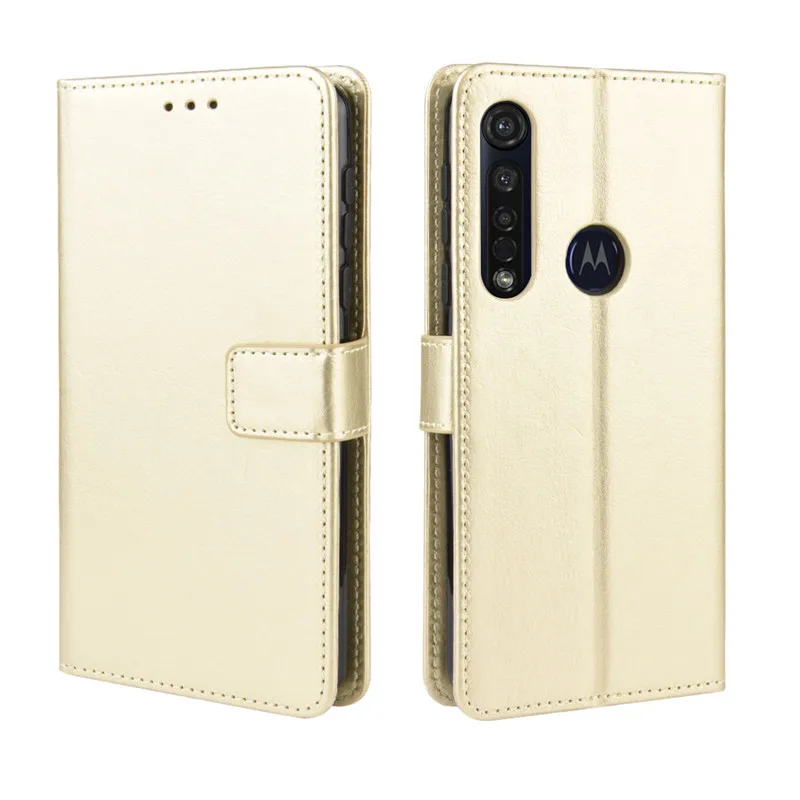 Чехол для Motorola One Macro в стиле ретро, флип-кошелек, Стильный Глянцевый кожаный чехол для телефона из искусственной кожи для Motorola One Macro OneMacro, задний Чехол
