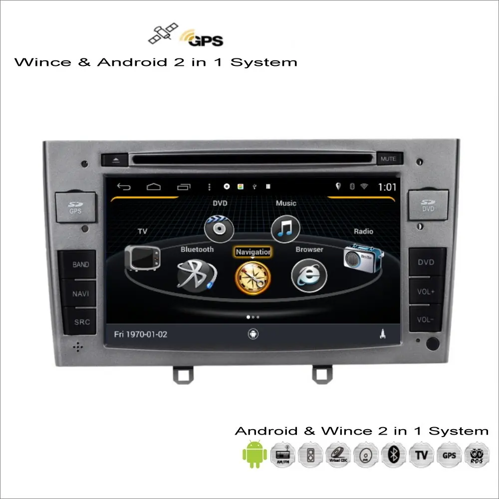 Для Peugeot RCZ/308/408 2009 2015 автомобильный Android мультимедийный плеер Радио CD DVD GPS Карта