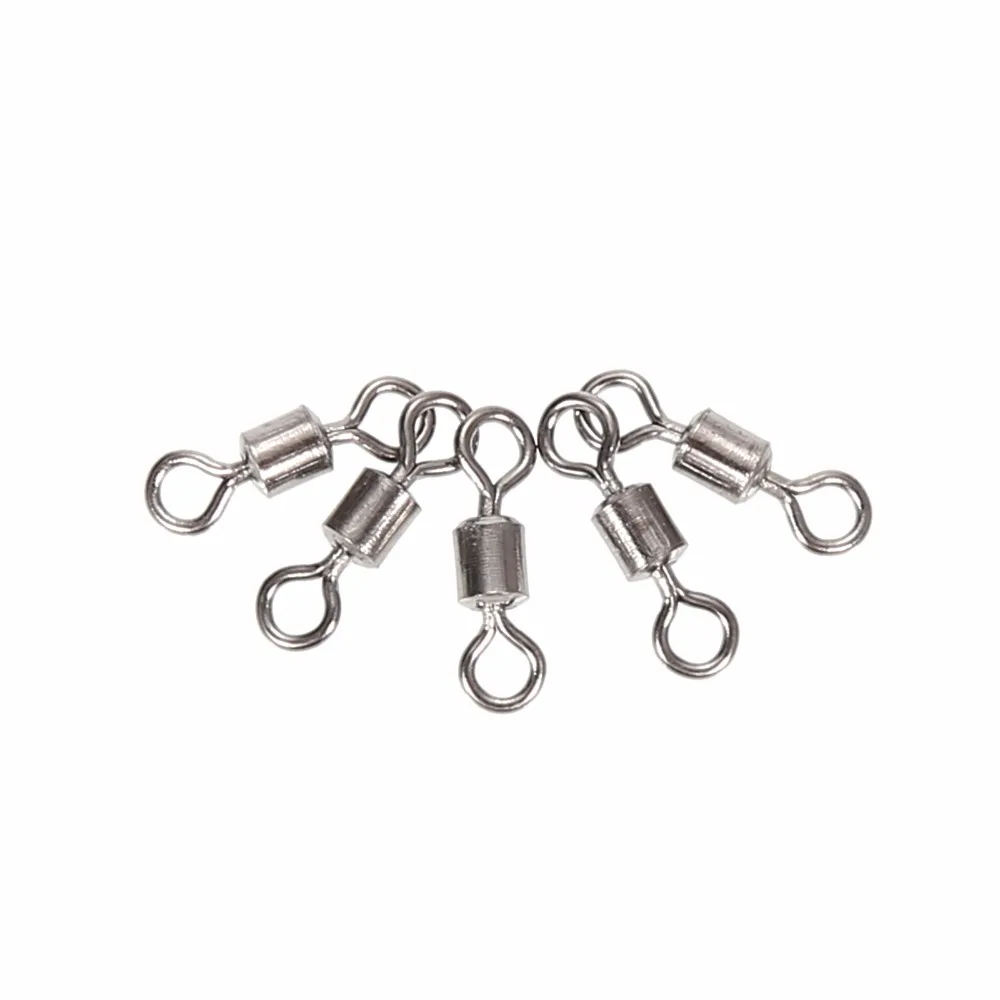 50pcs High Quality Ball Bearing Rolling Fishing Swivel Solid Rings Sea Hook Connector | Спорт и развлечения