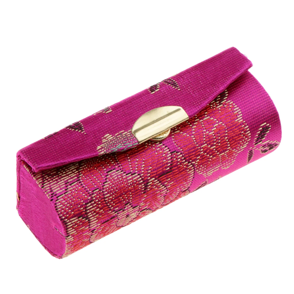 

5 Pieces Lipstick Case Holder with Mirror, Chinese Traditional