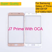 10pcslot for samsung galaxy j7 prime g610f g610 touch screen panel front outer lcd glass with oca glue replacement