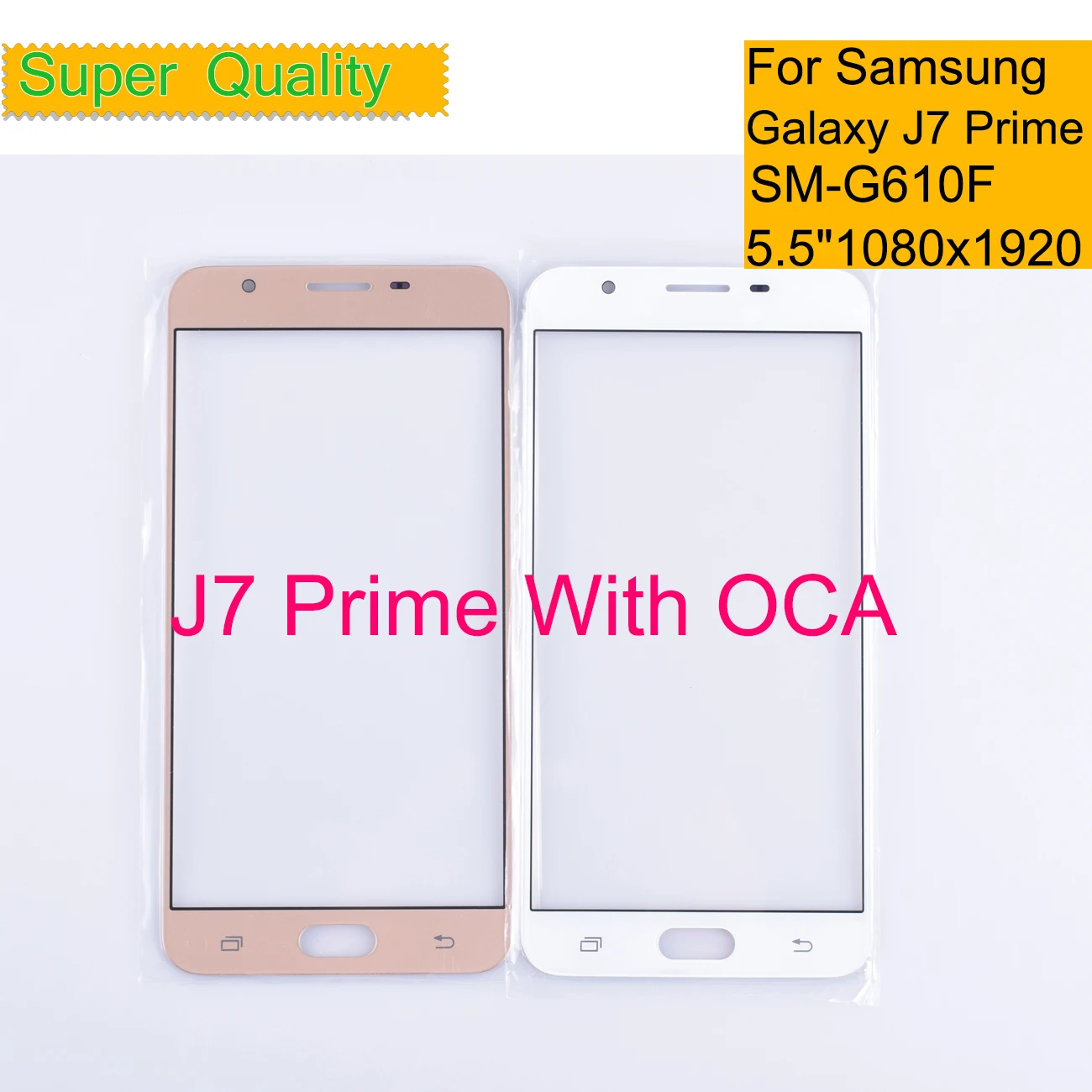 10 шт./лот для Samsung Galaxy J7 Prime G610F G610 Сенсорная Панель переднее внешнее ЖК стекло с OCA