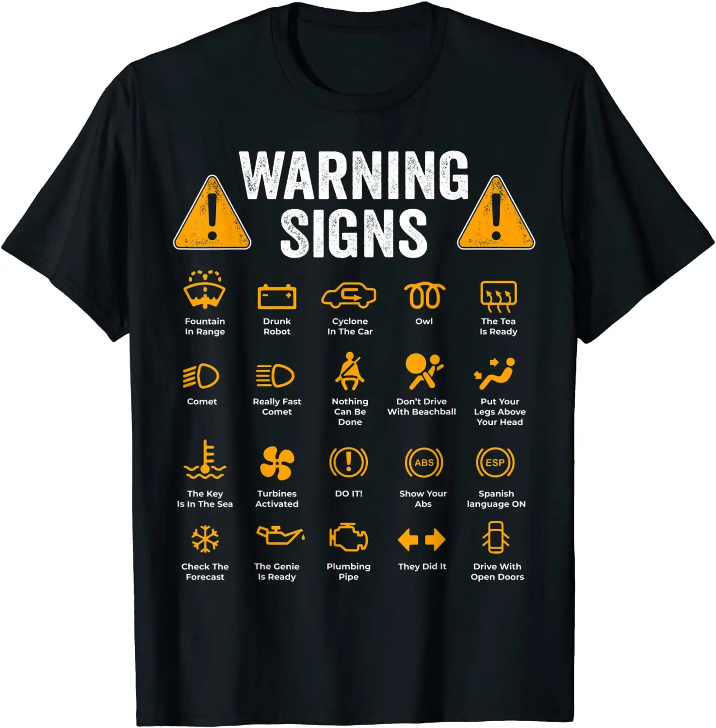 

Funny Driving Warning Signs 101 Auto Mechanic Gift Driver T-Shirt Fashion Casual T Shirt Cotton Mens Tops Tees Casual