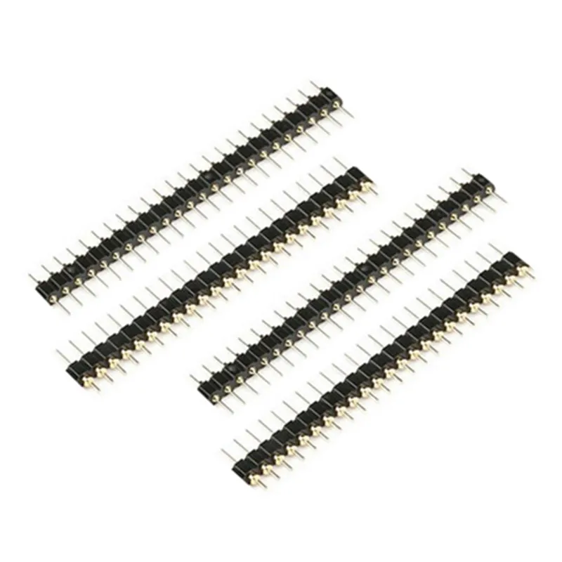 2 54 мм 1x40 штифтов Мужской позолоченный прямой одиночный ряд Круглый Заголовок