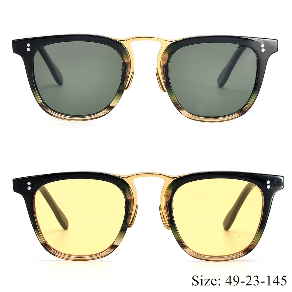 Солнцезащитные очки в оправе из ацетата и титана