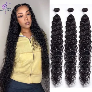 Современный танец шоу перуанские волосы волнистые пряди 134 шт 28 30 дюймов Пряди 100% человеческих волос бразильские волосы категории virgin комплект Non-Remy