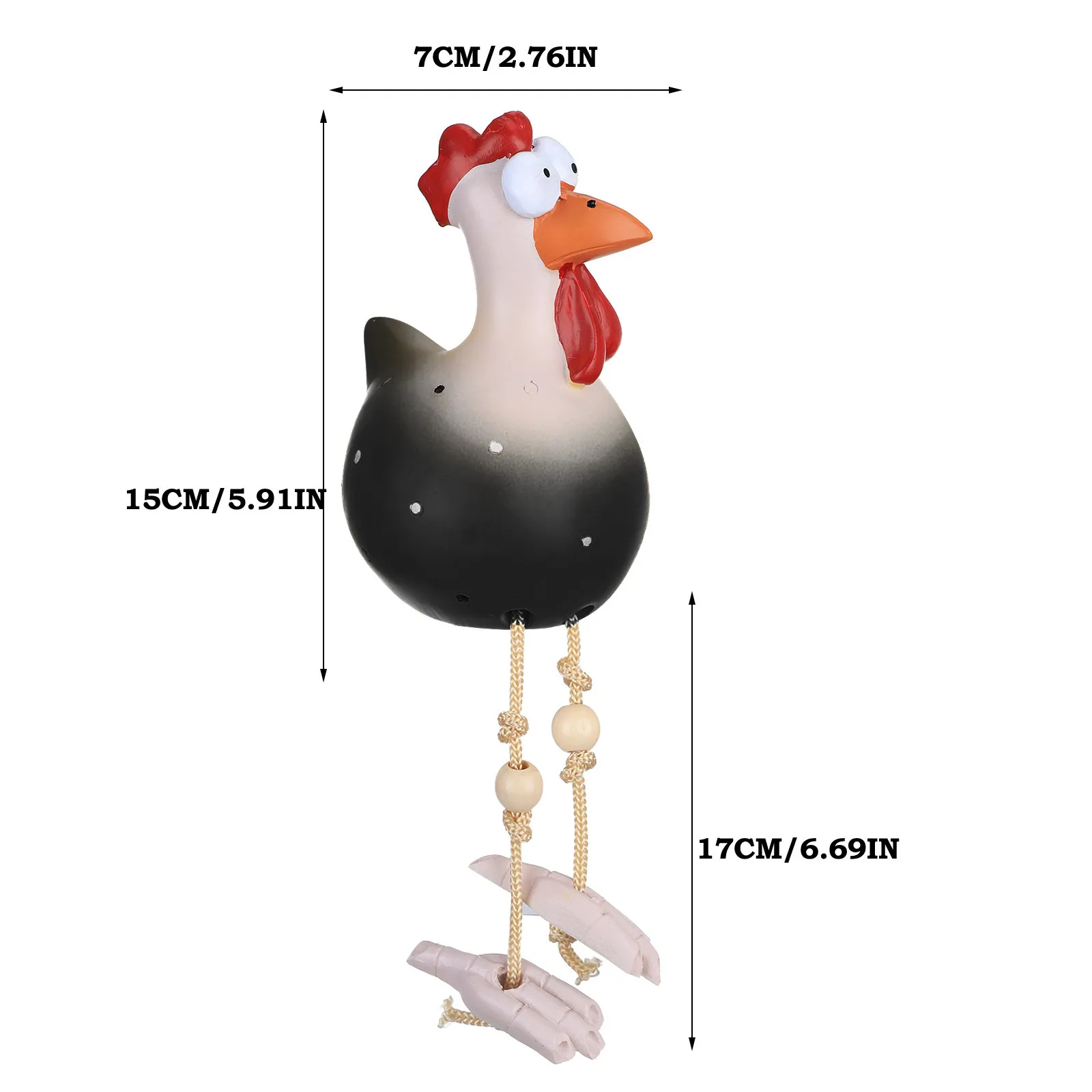 

Creative Decor Chicken Garden Plug Hen Rooster Hens Bird Edge Seater Indoor Outdoor Fun Art Garden Decoration Accessories