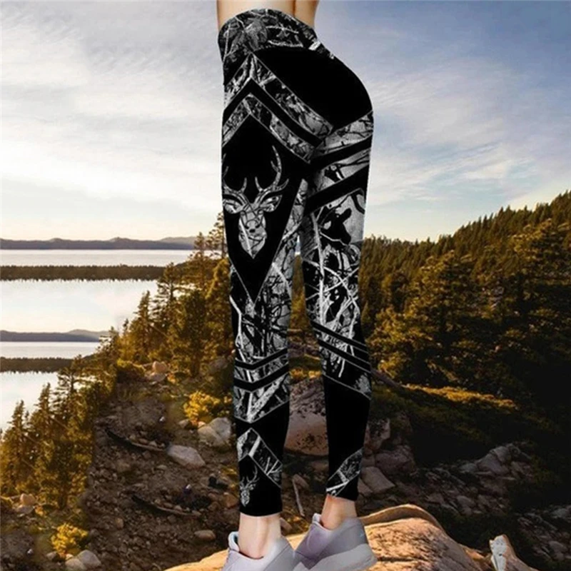 

High Waist Elasticity Leggings Fitness Printed Breathable Woman Leggings Push Up Strength Ladies Slim Leggings