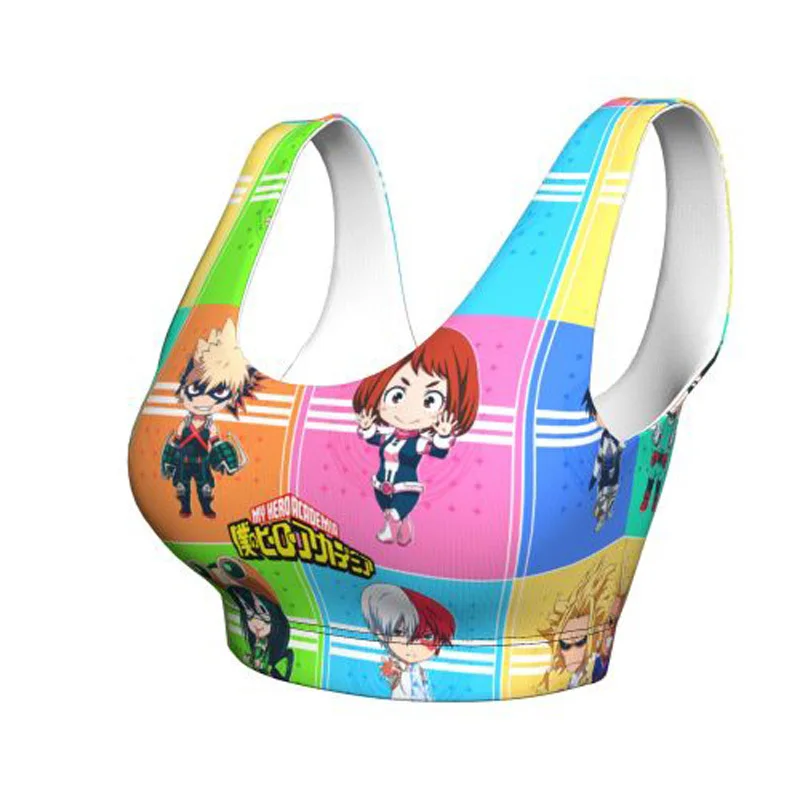 

Sport Vest My Hero Academia Anime Cosplay Crop Women Tank Tops Summer Sleeping Running Yoga Dancing Multi-function Everyday Bra