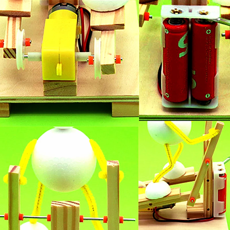 Детский Электрический робот для бега «сделай сам», развивающие игрушки для изучения науки, набор для экспериментов по физике, проект ручной...