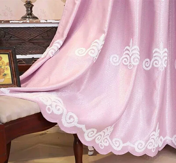 Embroidered Cloth Blue Curtains for Bedroom Screens Windows Living Dining Room | Дом и сад