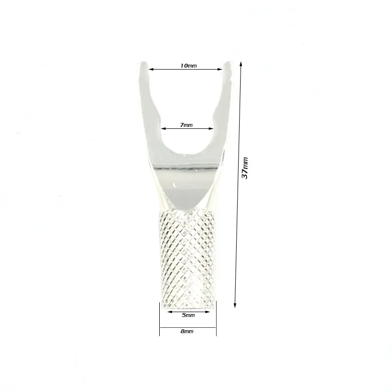 8 шт. Moonsaudio из чистой меди посеребренный Y-образный штекер для акустического