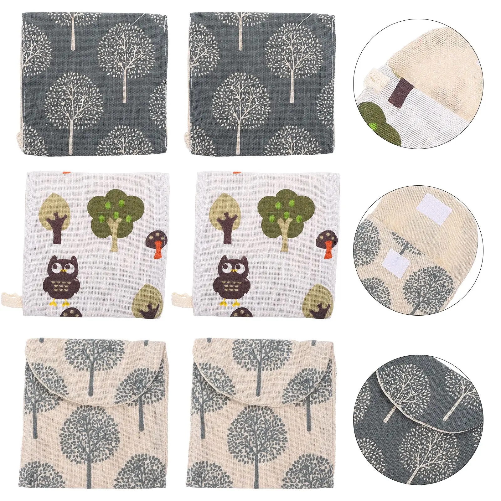 

6pcs Women Sanitary Pad Pouch Sanitary Napkin Bags Tampons Collect Bags Sanitary Napkin Storage Bags Sanitary Napkin Bag
