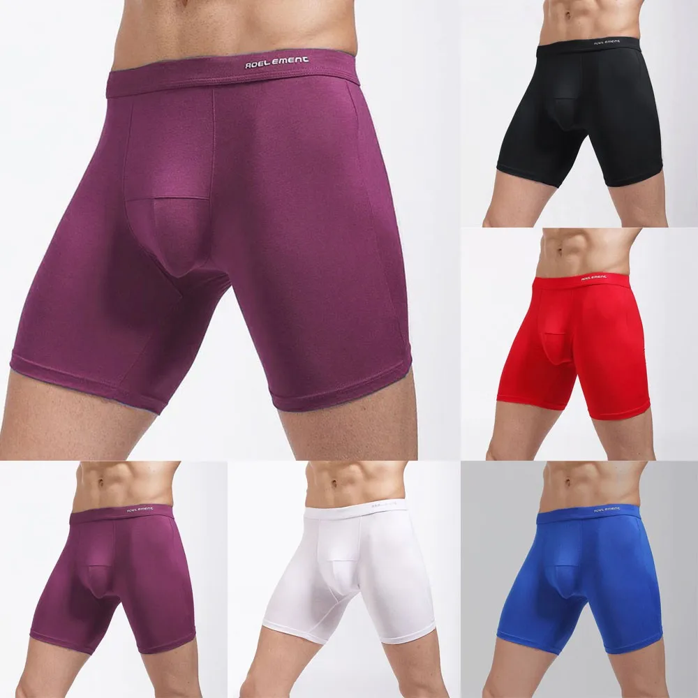 

soft long boxershorts Underwear Sexy Boxer Shorts Panties Breathbale U Convex soft and comfortable ockstrap Cotton Underpant
