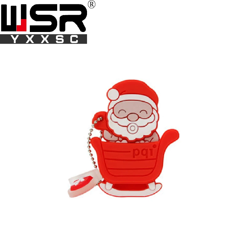 Мультфильм Санта usb2.0 флеш-накопитель 32gb 64gb 128gb Красный снеговик/Рождественская елка Забавный usb накопитель 4gb 8gb 16gb Милый модный праздничный подарок