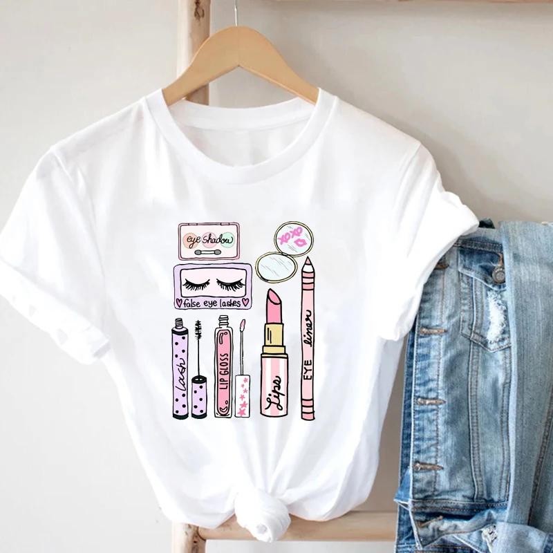 

Fairy Design Harajuku T-Shirts Beauty Makeup Cartoon Graphic Women's Summer T-Shirts Fashion Vintage Aesthetic Women's Clothing