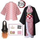 Костюм для косплея камадо незуко, кимоно из аниме рассекающий демонов, костюм на Хэллоуин, подходит для подарка женщине