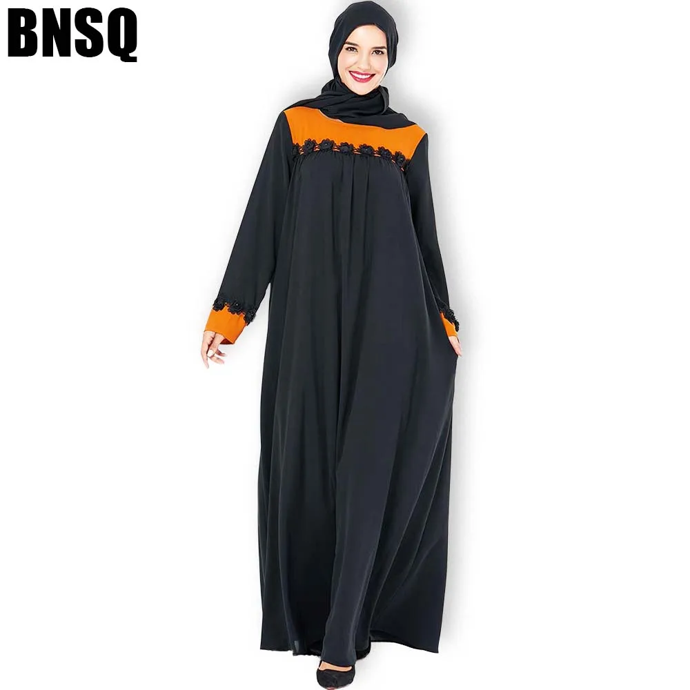 

BNSQ Abaya Dubai Muslim Hijab Dress Abaya For Women Moroccan Kaftan Caftan Turkish Dresses Prayer Islamic Clothing Robe Femme Om