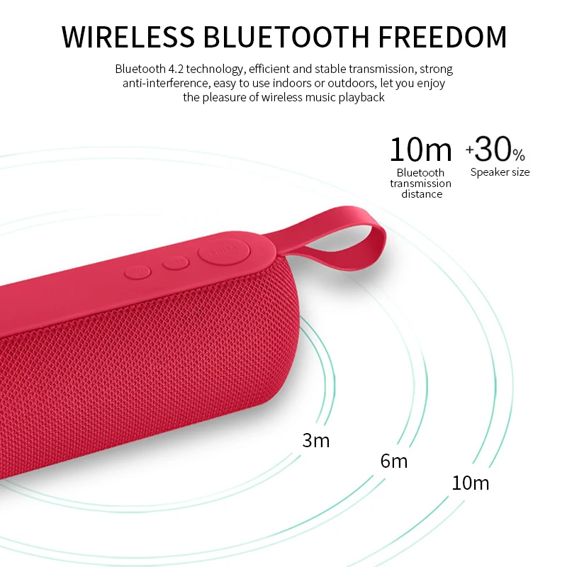 Bluetooth Колонка HJCE портативная беспроводная с поддержкой TF карты и FM радио| |