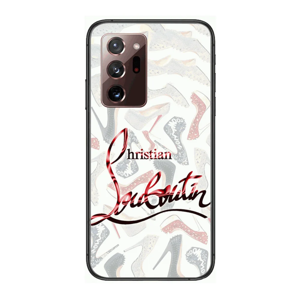 

high-heeled shoes brand Design Phone Case cover hull For SamSung note20 10 9 8 4 pro plus black prime soft bumper Transparent