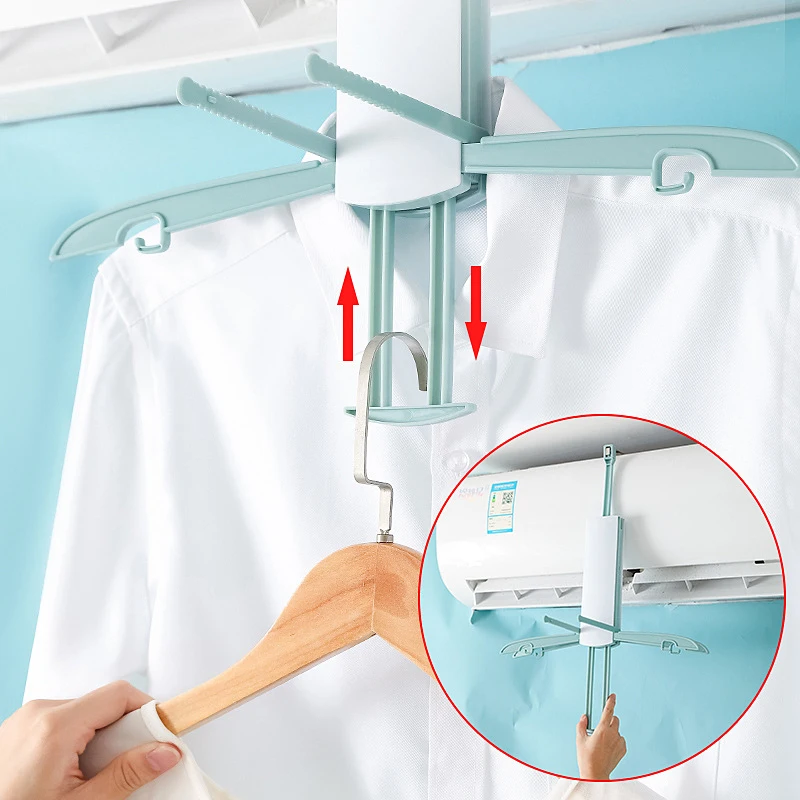 

360 Rotating Clothes Hanger Household Multi-clip Hanger Multifunctional Underwear Pantyhose Drying Holder Foldable Drying Rack