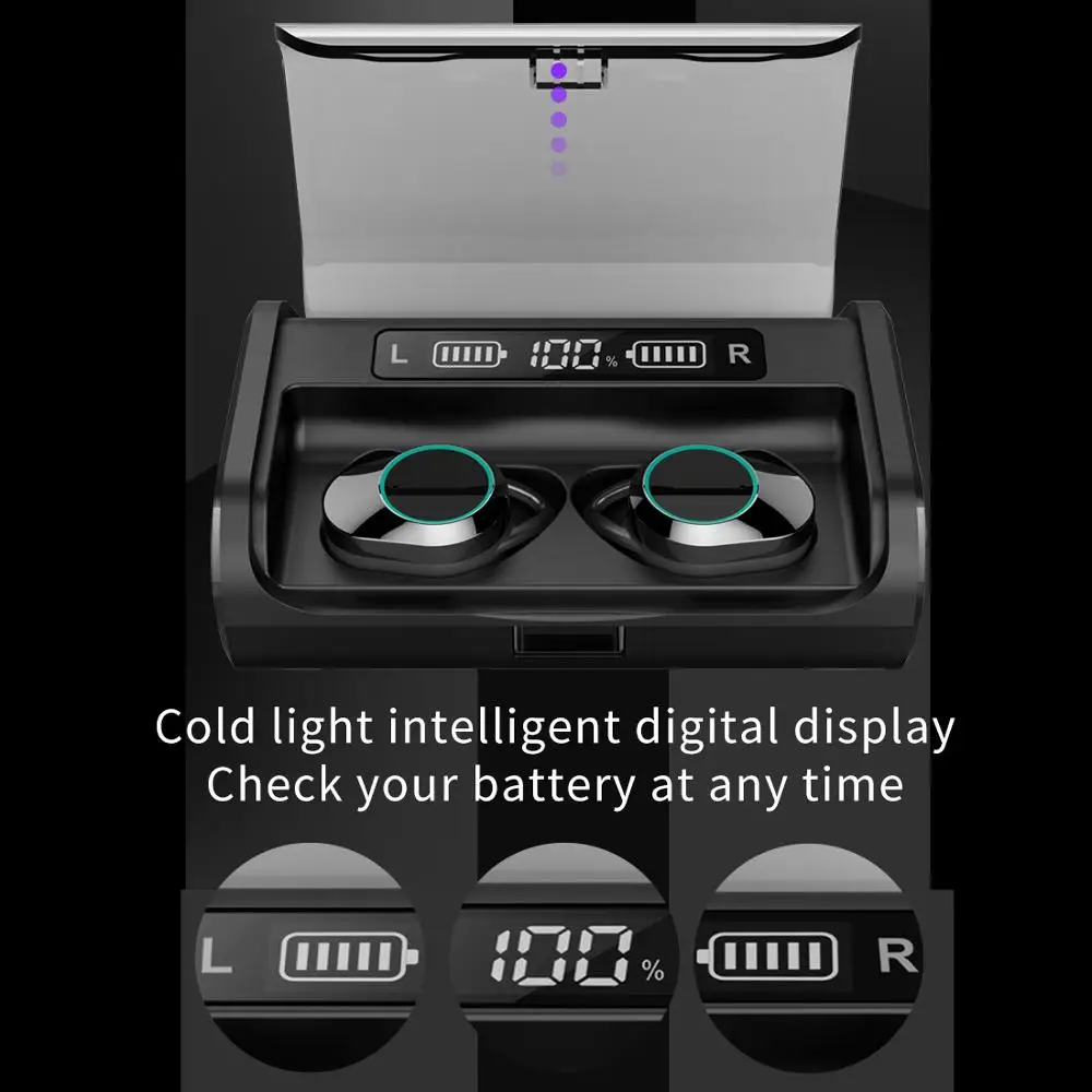 Pesenска TWS Bluetooth наушники IPX7 в комплекте водонепроницаемые Hi Fi Беспроводные с