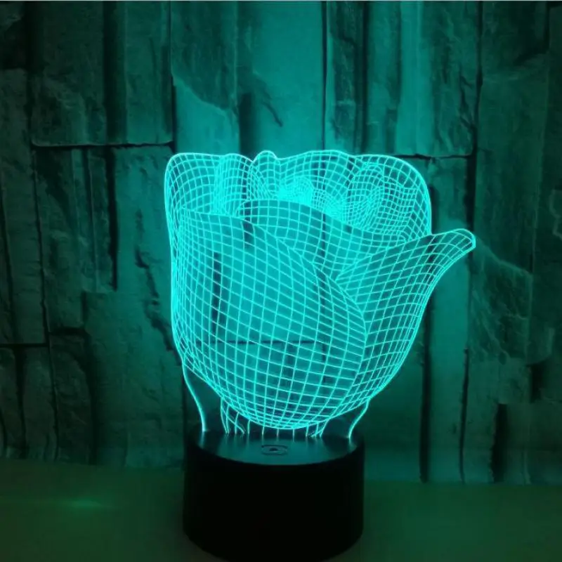 Лотос 3d лампа деко ШАМБРЕ настольная лампа Lamparas De Mesa светодиодный 3d-ночник цветок лотоса 3d Светодиодная лампа символ Будды - Испускаемый цвет: 7 Colors Changeable