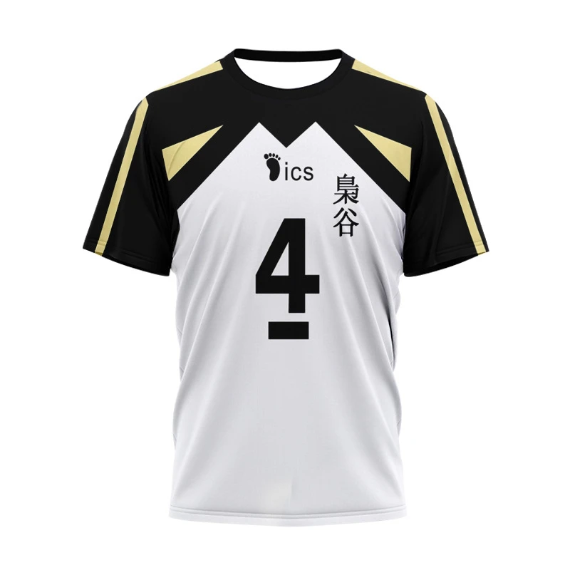 

3D Printing Japanese Comics Volleyball Juvenile Digital Sportswear Men Women Harajuku Casual Short-Sleeved Children's T-Shirt