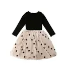 Вязаное платье-пачка, с принтом в виде звезд, на осень, 2019, Детские Meisjes, для вечерние, От 2 до 7 лет