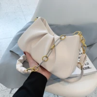 small soft pu leather crossbody shoulder bags for women 2021 trend luxury fashion chain shoulder handbag and purses white yellow