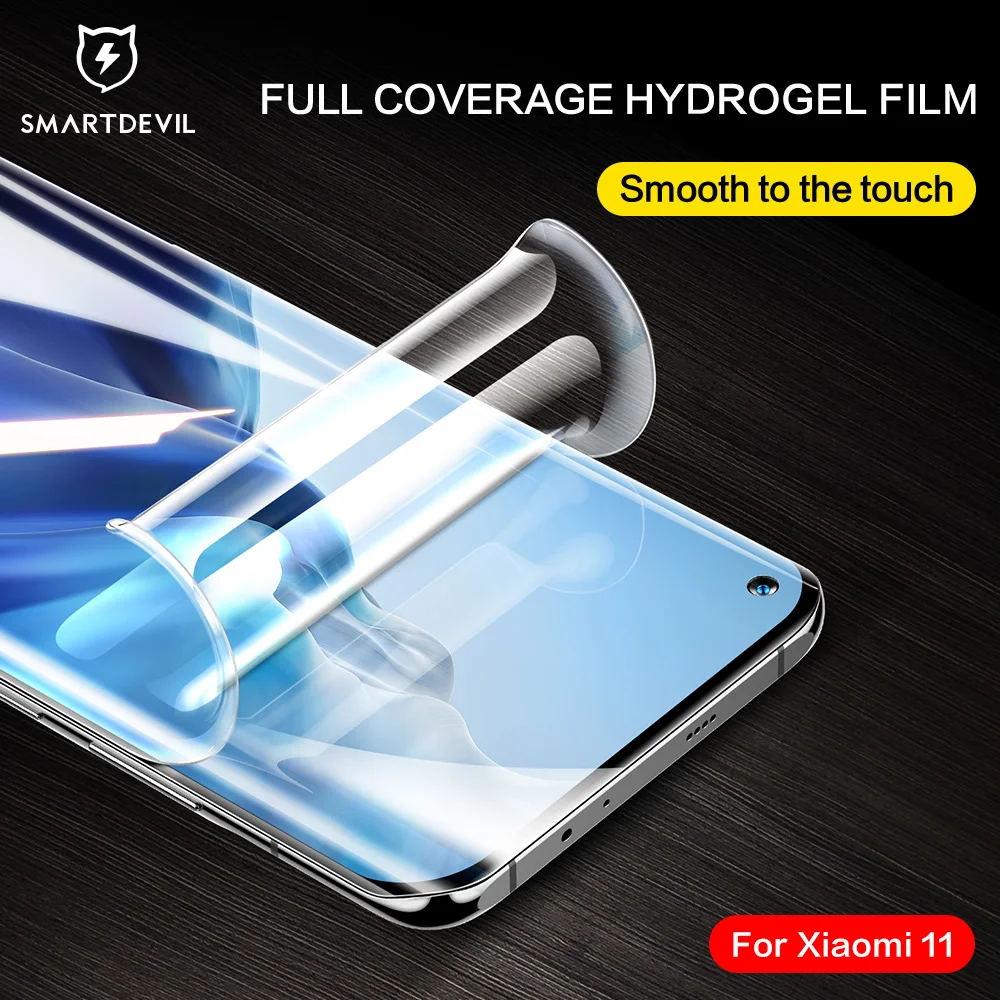

SmartDevil Screen Protector For Xiaomi 11 Mi 11 Hydrogel Film Curved Full Screen Full Coverage HD Clear Soft Film