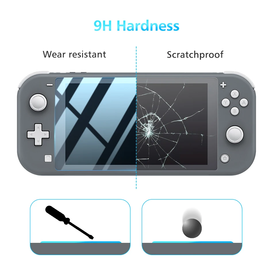 Защитная пленка для экрана OIVO Nintendo Switch Lite 1/2/4 в упаковке твердость 9H толщина 0 3 мм