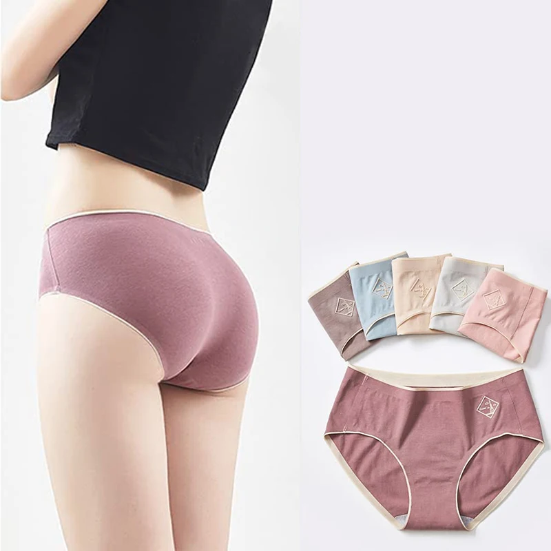 

Women's Underwear Antibacterial Cotton Seamless Underwear Women's Waist Cotton Ladies Triangle Briefs