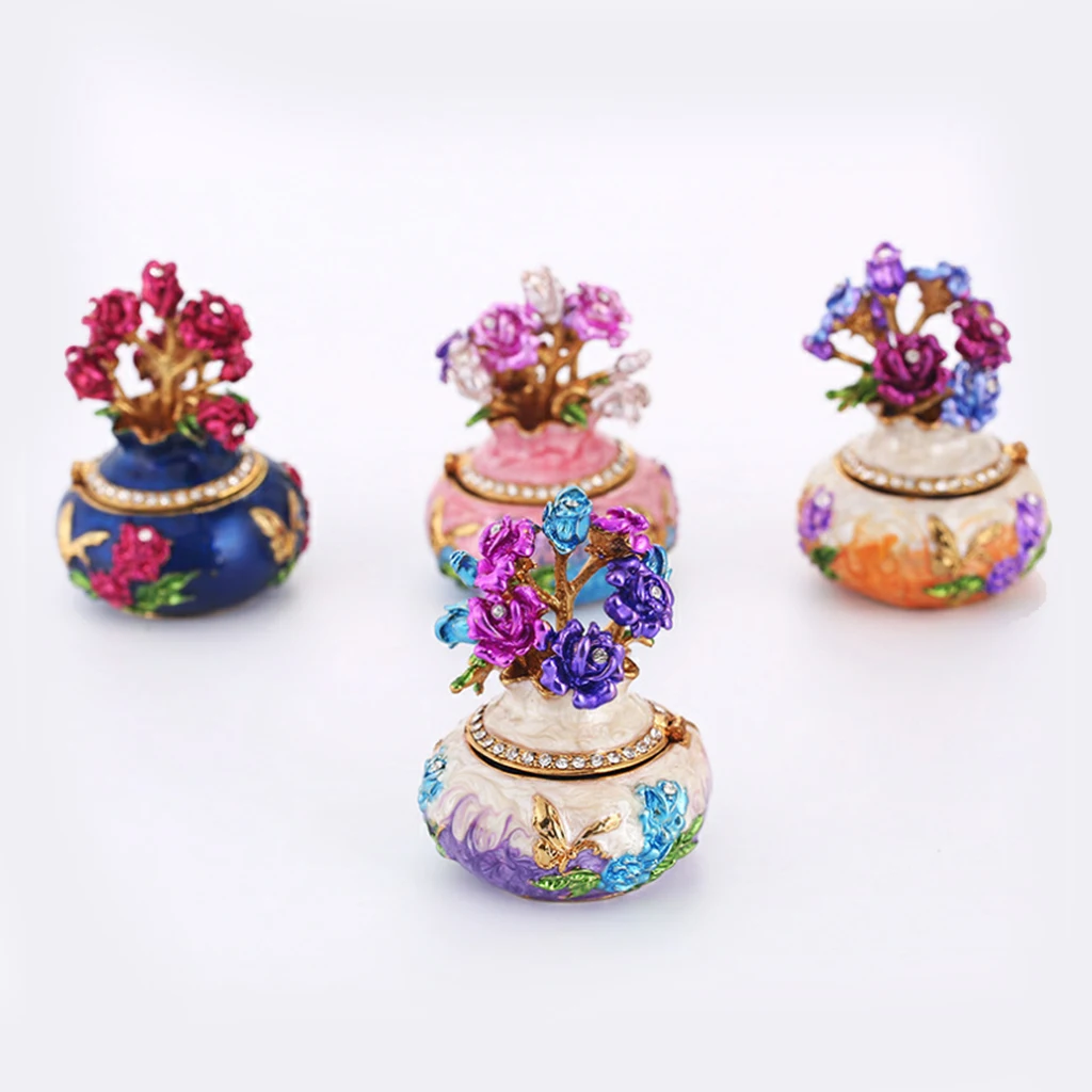 

Vase Shape Hand-Crafted Jewelry Organizer Trinket Box Nice Gift Vintage Style Jewelry Box Art Craft Decoration