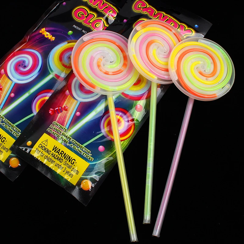

1sets Lollipop Glow Stick Fluorescent Light Sticks for Kids Adults Carnival Rave Party Dance Wedding Supplies Christmas