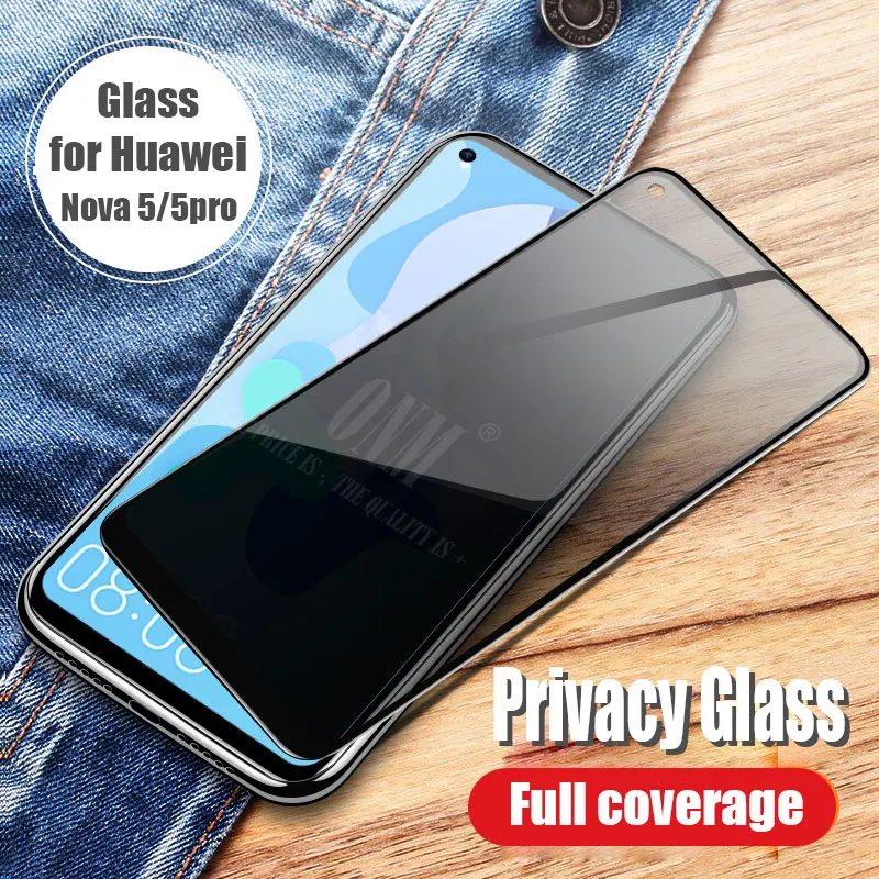 Антишпионское закаленное стекло для huawei P20 lite (2019) полное покрытие Защита экрана