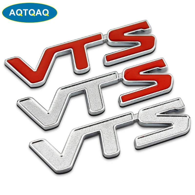 1Pcs 3D Metal VTS Car Side Fender Rear Trunk Emblem Badge Sticker Decals suit for Universal car decoration stickers|Наклейки на
