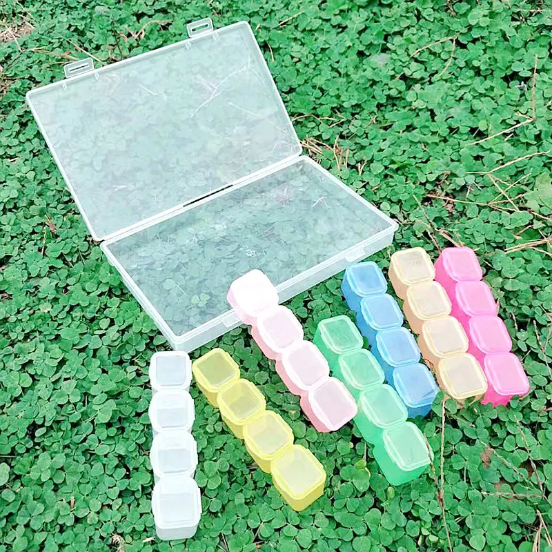 Прозрачная пластиковая коробка для хранения косметика дизайна ногтей 1 шт. 175 мм x